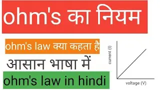 om ka niyan satyapan karen | Ohm ka niyam | ohm's law in hindi | Ohm नियम क्या कहता है आसान नशा में