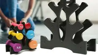 Small Dumbbell Storage Rack 3 Tier Compact Space Saving Stand