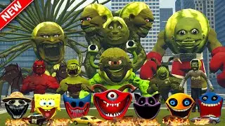 Dangerous Raid All Lin Gang Melon Monsters Bosses Carrier Shot Female Golden City Battle in Gmod !