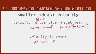 4.2 - Straight Line Motion
