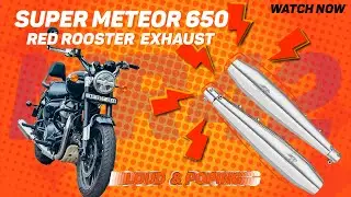 Super Meteor 650 ki Red Rooster Exhaust ✨🎉🧨| Head Turner Bike | Vijayawada | @MR42uday #mr42
