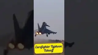 Eurofighter Typhoon Fighter Jet | Supersonic Afterburner Power #aviation #military #shorts #typhoon