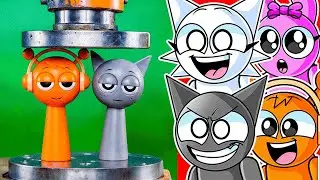 SPRUNKI SQUAD vs HYDRAULIC PRESS!!!