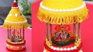 DIY: woolen craft | Woolen Craft Ideas for home decoration | Handmade woolen Ganpati Mandir