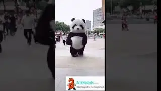 Inflatble Panda mascot costume dancing advertising mascots professional mascot design