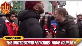 Mark Goldbridge chants &ldquo;Oles At The Wheel&rdquo; with Manchester United fans