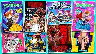 Zootopia VS Stranger Things Blind Bag Game Book | Kpop Demon HUnters | 99 NIghts | Unboxing | ASMR