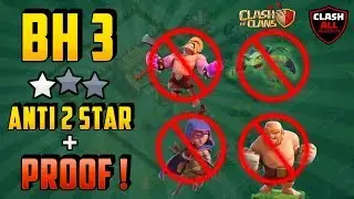 BH3 Anti 2 Star Base Replay Proof | BH3 Trophy Base | BH3 Tested | Clash of Clans