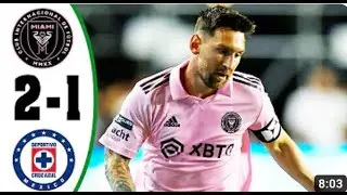 Inter Miami vs Cruz Azul 2-1 Highlights & All Goals 2023 || 4K Lionel Messi Goal