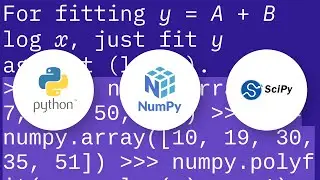 How to do exponential and logarithmic curve fitting in Python? I found only polynomial fitting