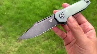 Black Stonewash 154CM Liner Lock EDC Knife Bestech Syntax