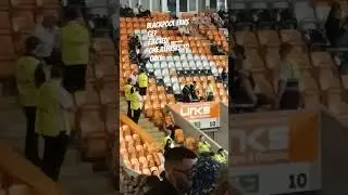 Blackpool fans get ejected from Bloomfield Road v Birmingham for being naughty!