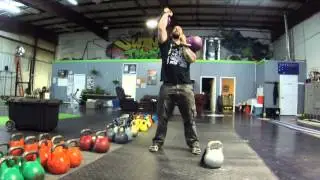 Alternating arm Kettlebell JERK!  Leg and Torso Overload Training