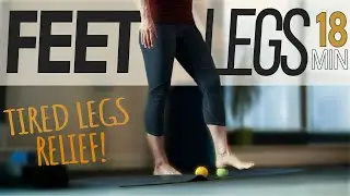 Tired Feet and Legs - 18 min Yoga Stretch For Tired Legs and Feet - Yoga with Heini