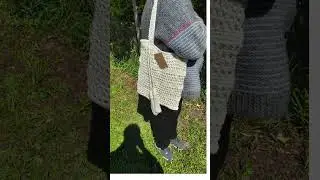 Bolsa De Red Hilo Crochet / Bolso Playero / Artesanal Gris #crochet #handmade #bag