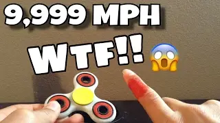 9,999 MPH FIDGET SPINNER VS FINGER *BLOOD WARNING*