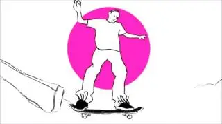 SKATEBOARDING ANIMATION CARTOON ROTOSCOPE