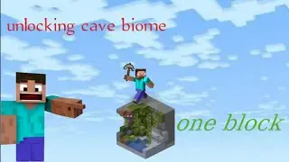 unlocking cave biome in one block|Minecraft