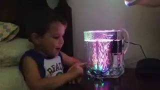 Carson Reikofski and his new fish aquarium