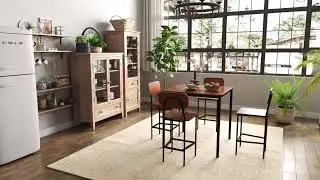 Transforming Our Small Kitchen with This 4-Piece Bar Table Set | Tangkula Dinette Set