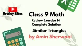 9th Class Math Review Ex 14 | Similar Triangles Review Ex 14 class 9th | Brainybites |