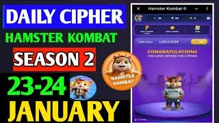 Hamster Kombat Dev Game Daily Cipher 23 January | Hamster Kombat Daily Cipher Code | Daily Combo