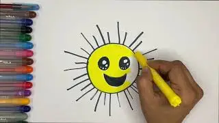 How to Draw Sun I Sunny Smiles: How to Draw a Happy Sun! #LittleKidsdrawingSun @SunSmiles