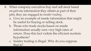 When company executives buy and sell stock based on private information they obtain as part of thei
