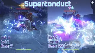 Superconduct Reaction Test | Damage & Utility Experiments | Genshin Impact