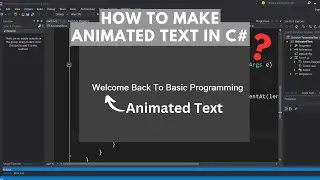 How to Make Animated Text in C# Visual Studio