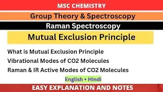 Mutual Exclusion Principle | Raman & IR Active Modes of CO2 Molecule | MSc Chemistry