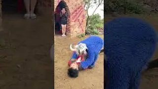 Spiderman attacked by 2 horned monster