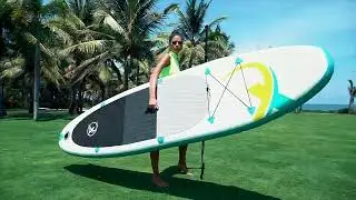 SUP 305 305x76x10 см, надувная SUP доска  Доска для серфинга, сумка, весло, плавник, насос