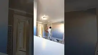 how to back rolled a ceiling in seven minutes #youngpainter #mex #🫡