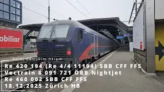 Re 420, Vectrain ÖBB Nightjet i Re 460 / Zürich HB