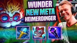 WUNDER TRIES NEW META HEIMERDINGER! - FNC Wunder Plays Heimerdinger Top vs Gnar! | Season 2022