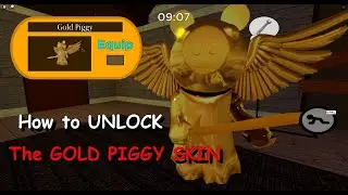 How to unlock the gold piggy skin + Jumpscare in Piggy  - Roblox