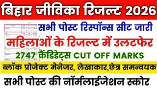 BIHAR JEEVIKA BIG UPDATE 🔥 BIHAR JIVIKA POST WISE RESULT || BIHAR JIVIKA DOCUMENT VERIFICATION