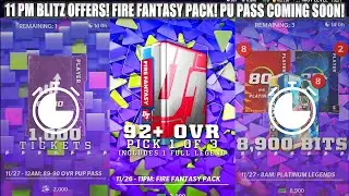 FIRE FANTASY PACK BLITZ OFFER! 11 PM BLITZ OFFER! PU PASS AND LEGENDS BUNDLE COMING! | MADDEN 22