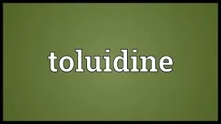 Toluidine Meaning