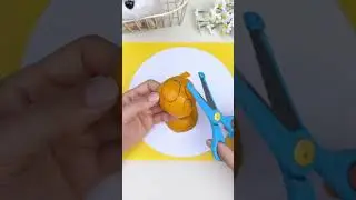 Turning an Orange into a Giraffe! 🍊🦒 #shorts #ytshorts #fruitart #diycrafts