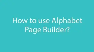 Alphabet WordPress Theme Page Builder