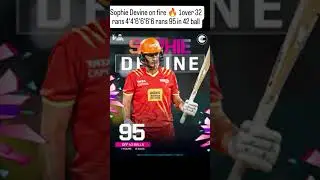 Sophie Devine on fire 🔥 1 over 32 rans and 95 rans in 42 ball  #cricket #sophiedevin#trendingshorts