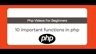 10 Important Functions in PHP#Tutorial#14