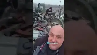Ukrainian farmers have captured the russian tank. Glory to Ukraine! Slava Ukraini!