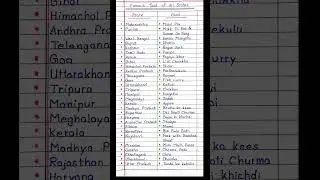 Famous food of all States 🍛 ||