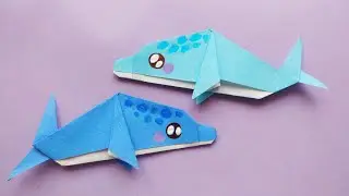 Easy Origami Dolphin | Origami Sea animals| paper dolphin craft DIY