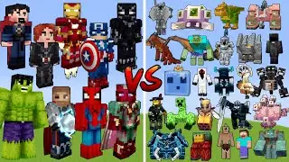 Which Marvel Avengers can Beat the most Minecraft Bosses?