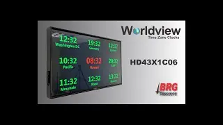 HD43X1C06 Worldview Time Zone Clock by BRG Precision Products