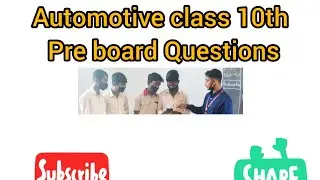 automotive class 10th pre board question  paper 2023